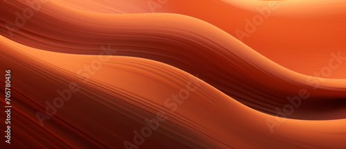 Abstract background with smooth, flowing waves in shades of orange, red, and yellow, reminiscent of desert dunes.