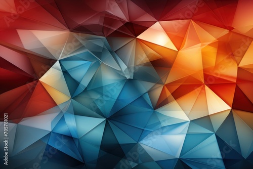  a multicolored abstract background with a variety of shapes and sizes, including a red, orange, blue, and white color scheme, with a black background area for text.