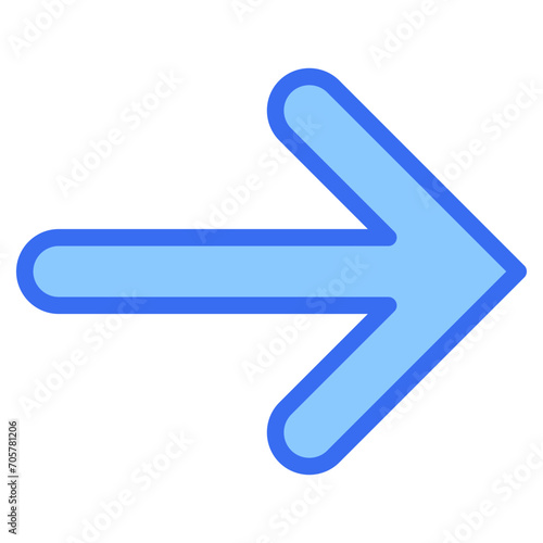 Arrow Right Blue Icon