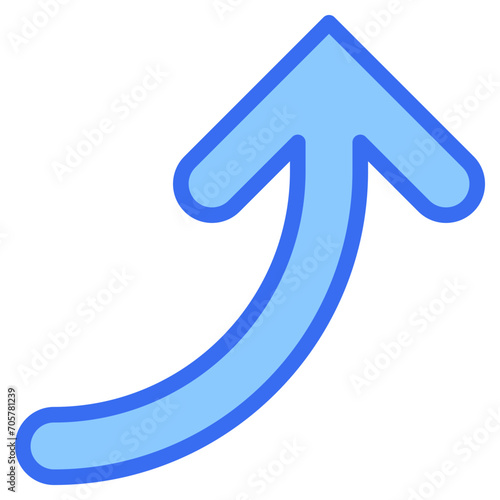 Rising Arrow Blue Icon