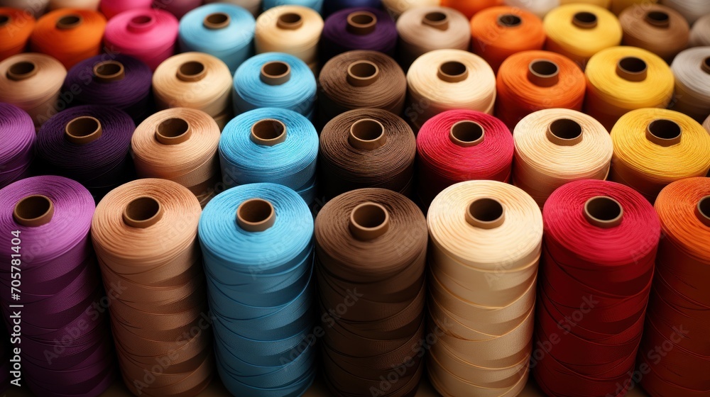 a group of spools of thread sitting next to each other on top of a pile of other spools of spools of spools. a group of spools of thread sitting next to each other on top of a pile of other spools of spools of spools.