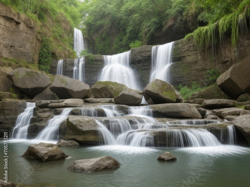 Waterfall view background design