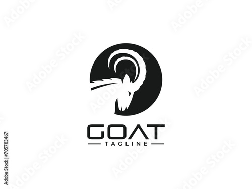 goat logo vector illustration, logo template