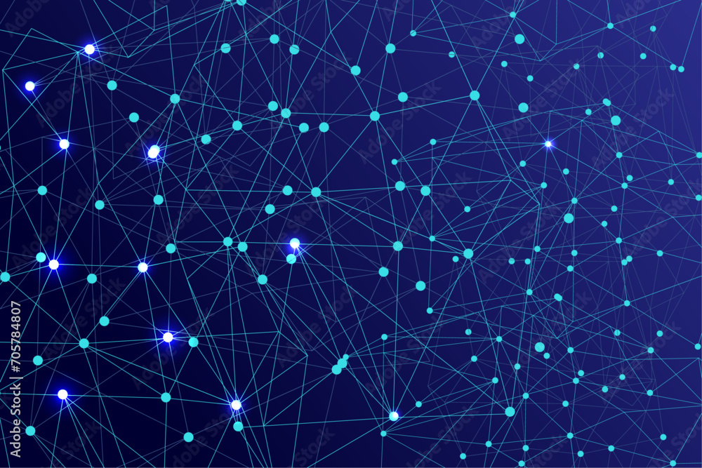 blue shiny connecting dots and lines blue shiny connecting dots and lines