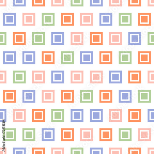 Seamless pattern with colorful squares © FRESH TAKE DESIGN
