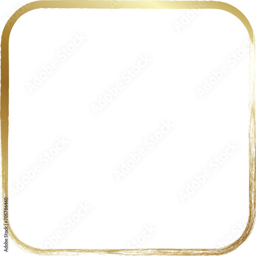 Rounded square golden frames