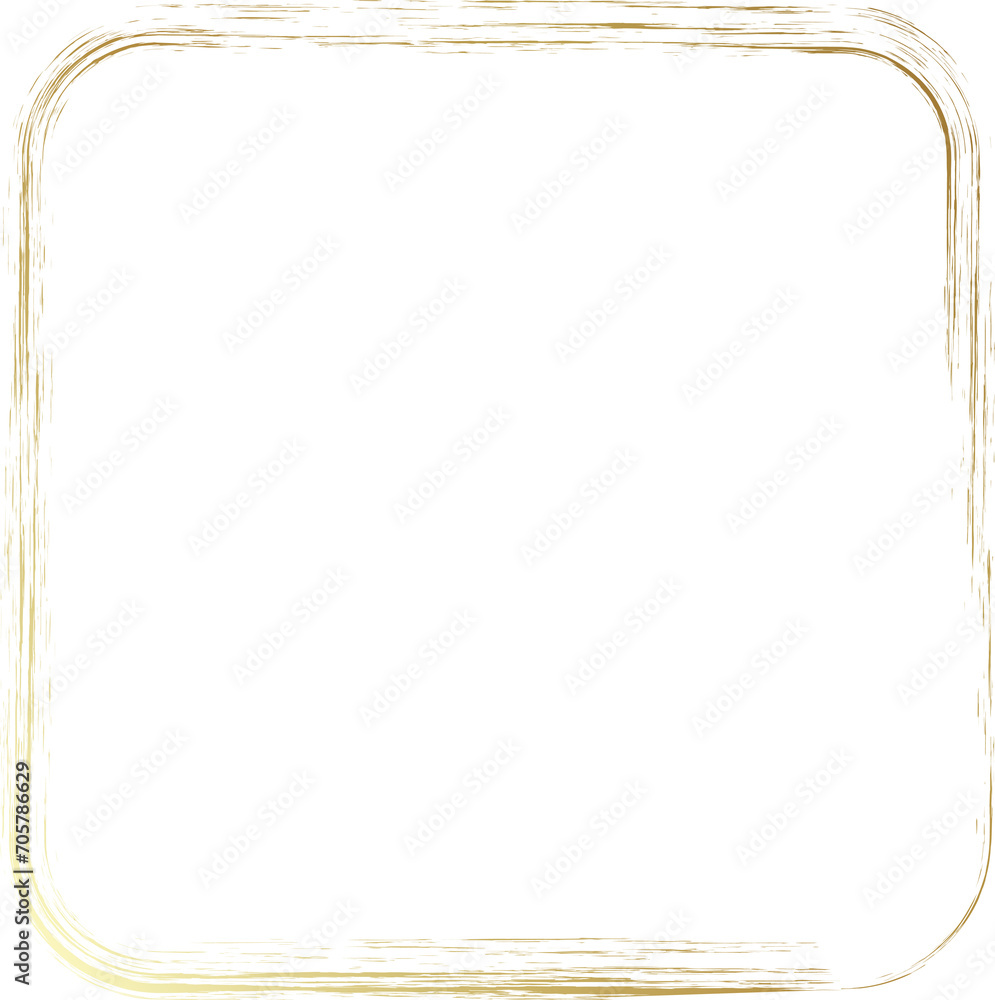 Rounded square golden frames Rounded square golden frames