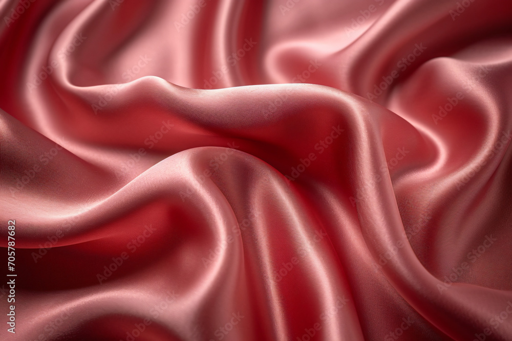 Obraz premium a natural red silky satin fabric weave textile texture wallpaper background. soft and smooth. 