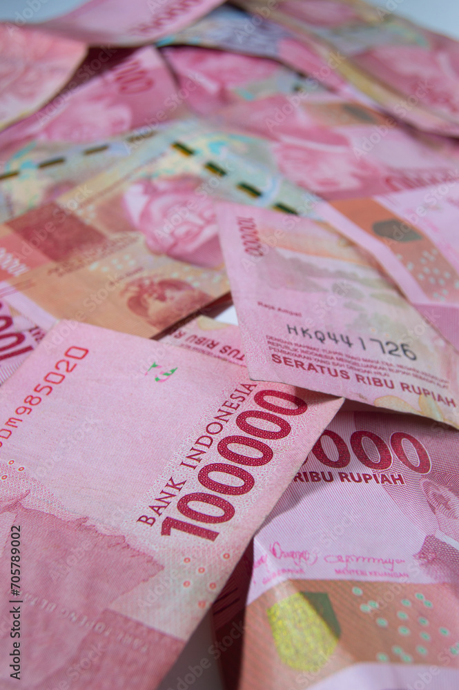 Indonesian rupiah banknotes series with the value of one hundred ...