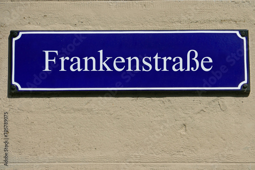 Emailleschild Frankenstraße