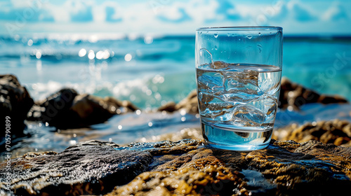 Glass of Water on the Beach