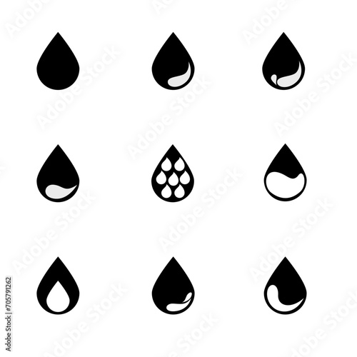 set of drops water