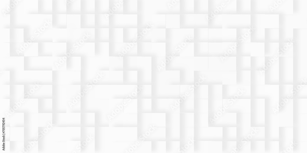 Minimal simple style interior 3d white abstract background, white square pattern with geometric squares, vintage brick wall tiles pattern, white abstract cube backdrop with geometric blocks. Minimal simple style interior 3d white abstract background, white square pattern with geometric squares, vintage brick wall tiles pattern, white abstract cube backdrop with geometric blocks.