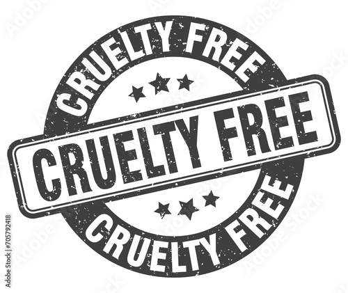 cruelty free stamp. cruelty free label. round grunge sign