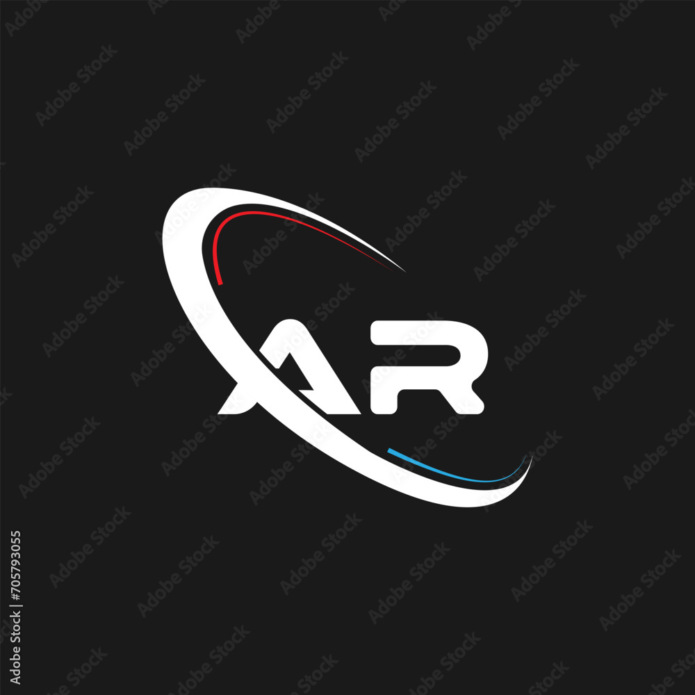 AR letter Logo design. Initials AR logo linked with circle and uppercase monogram logo. AR typography for technology, business and real estate brand logo design AR letter Logo design. Initials AR logo linked with circle and uppercase monogram logo. AR typography for technology, business and real estate brand logo design