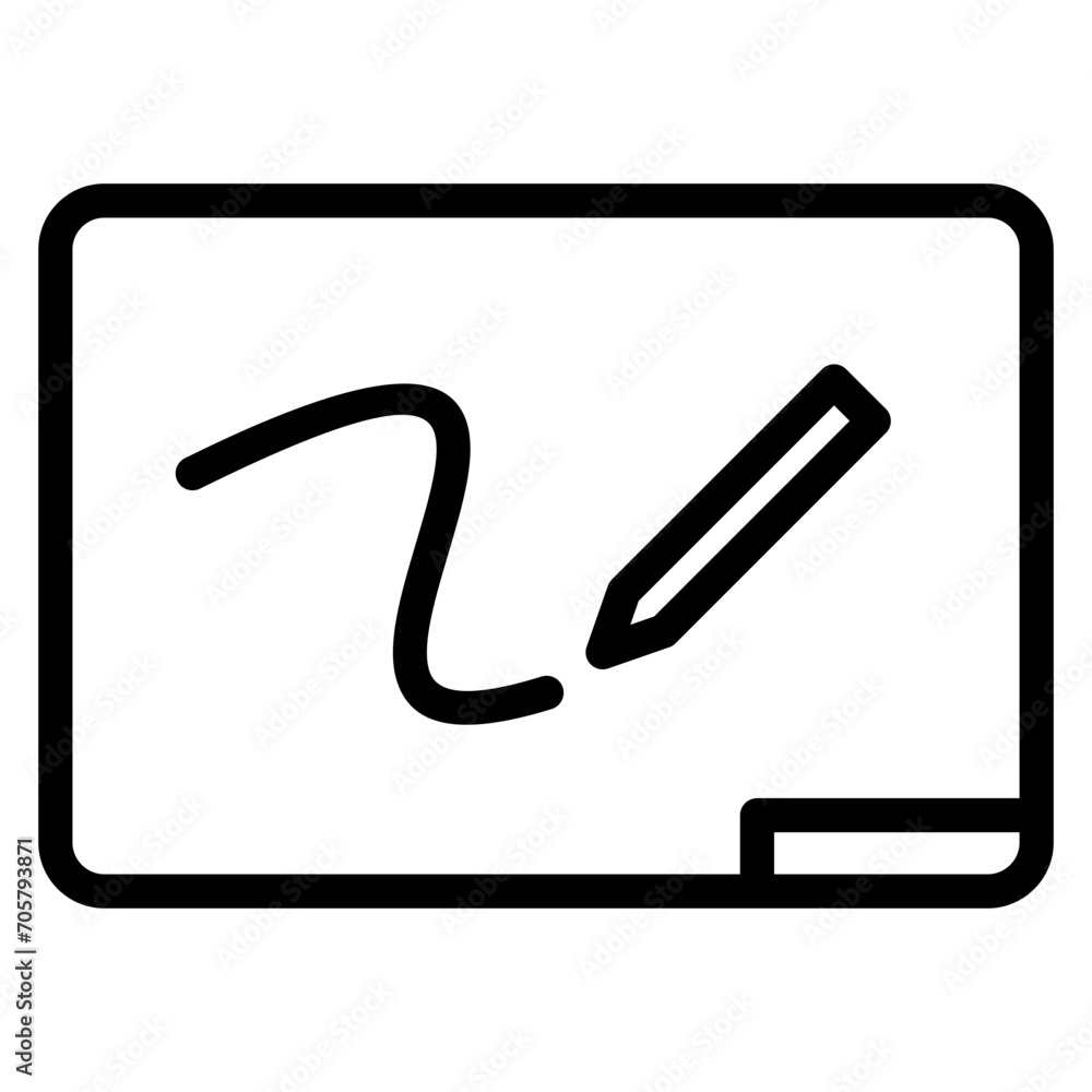 Chalkboard Outline Icon Chalkboard Outline Icon