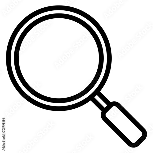 Magnifying Outline Icon photo