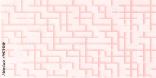 abstract pink background with squares and geometric pattern  Random shifted pink cube 3d square boxes block with pattern  pink light geometric abstract background for presentation and cover.