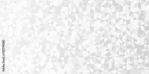 Modern abstract geometric white and gray grid pattern wallpaper low polygon background.  seamless wall lines Geometric print composed of triangles. White triangle tiles pattern mosaic background.