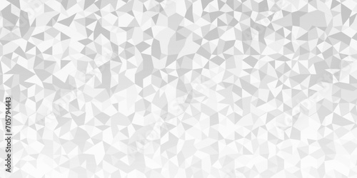 Modern abstract geometric white and gray grid pattern wallpaper low polygon background. seamless wall lines Geometric print composed of triangles. White triangle tiles pattern mosaic background.