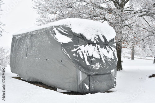 Protective Cover on an RV Camper