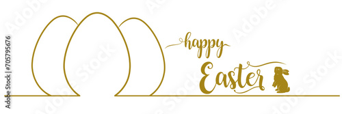 easter eggs line art style vector
