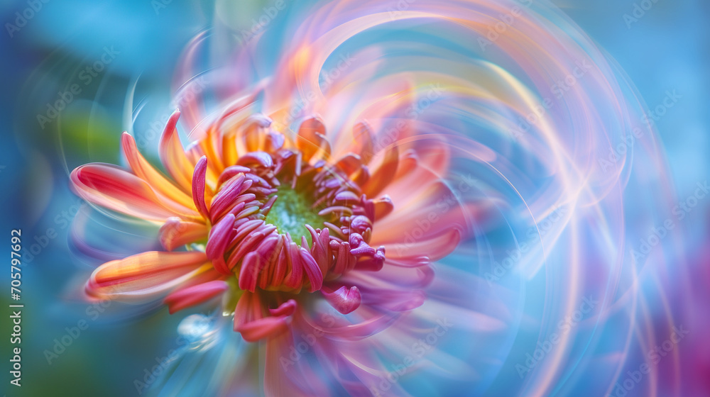 Vivid Flower in Dynamic Swirls - Artistic Floral Abstract Background Wallpaper Vivid Flower in Dynamic Swirls - Artistic Floral Abstract Background Wallpaper