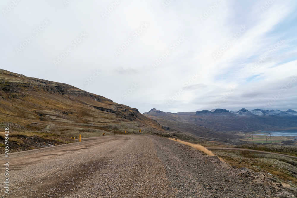 road in the mountains of iceland