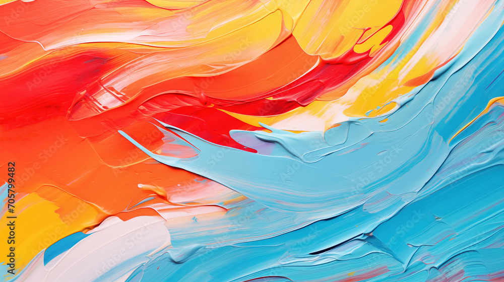 Abstract background with colorful oil paint, colorful modern art concept artistic wallpaper.