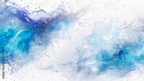 Splash paint with blue and lilac water colors.