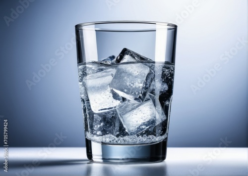 Close-up of a glass of soda water on a white background, isolate