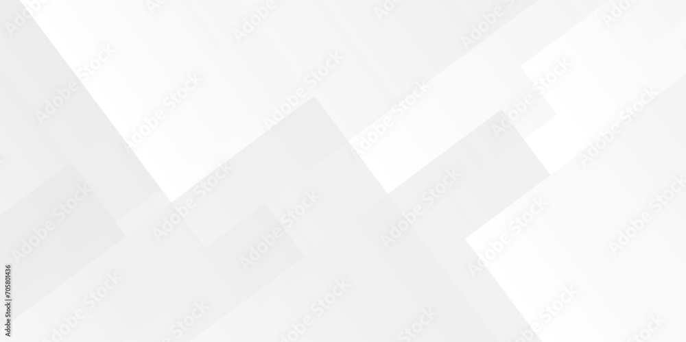 Obraz premium Modern abstract white curve square lines triangle technology backdrop. white light grey background. Space design concept. Decorative web layout poster, banner. White grey background vector design.