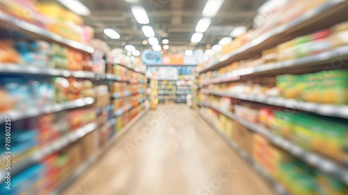 realistic blur background of store department store supermarket or grocery store 