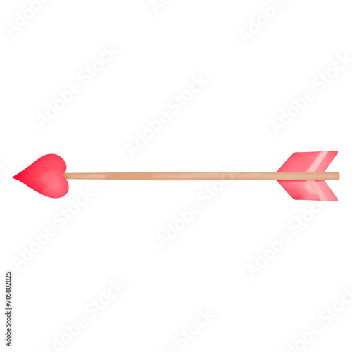 watercolor pink archer and arrow