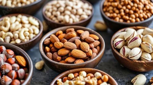 View of allergens commonly found in nuts  