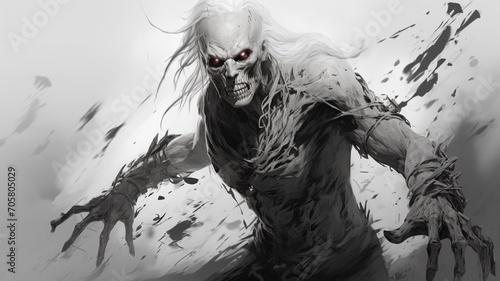 Zombie gen dark fantasy portfolio stock photos Ai generated art
