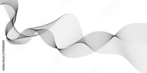 Abstract digital future technology concept white smooth lines background. Modern wide banner technology design. Abstract grey, white background with flowing particles.