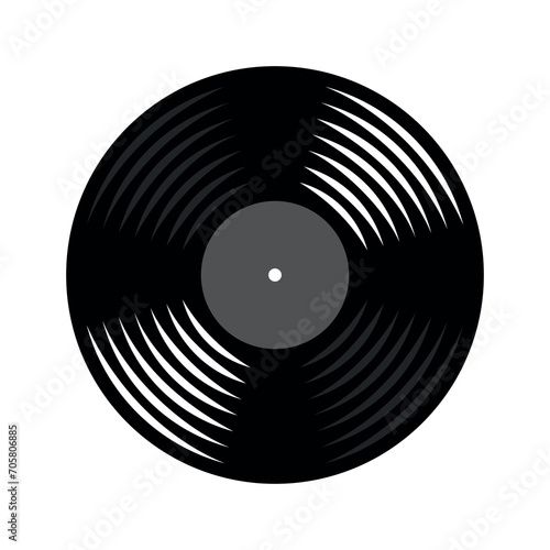 Vinyl record icon. Symbol of music, sound or gramophone. Sound playback or musician icon.