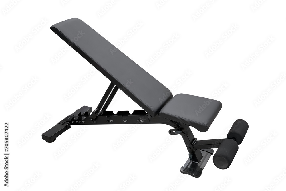 black gym exercise bench isolated on white background black gym exercise bench isolated on white background