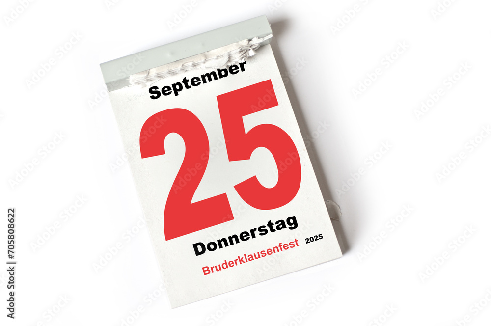 25 . September 2025 Bruderklausenfest 25 . September 2025 Bruderklausenfest