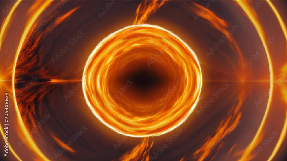 A ring of flames spreading out in a whirl from the center
A ring of flames spreading out in a whirl from the center