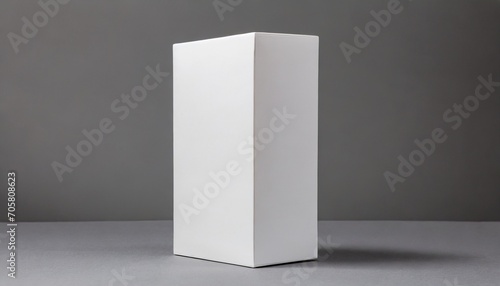 white tall rectangle blank box on grey background