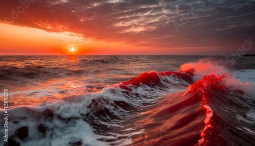 sea waves of blood