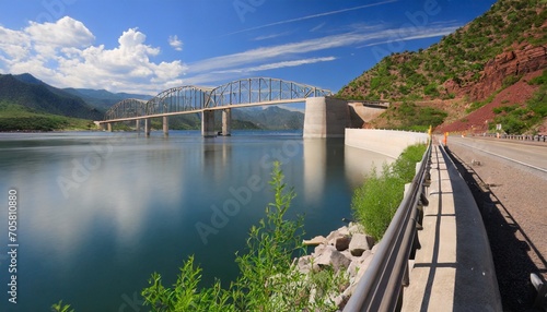 roosevelt lake bridge and dam photo