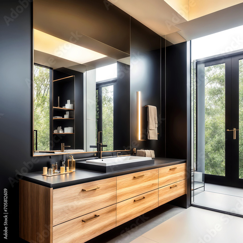 modern bathroom with furniture