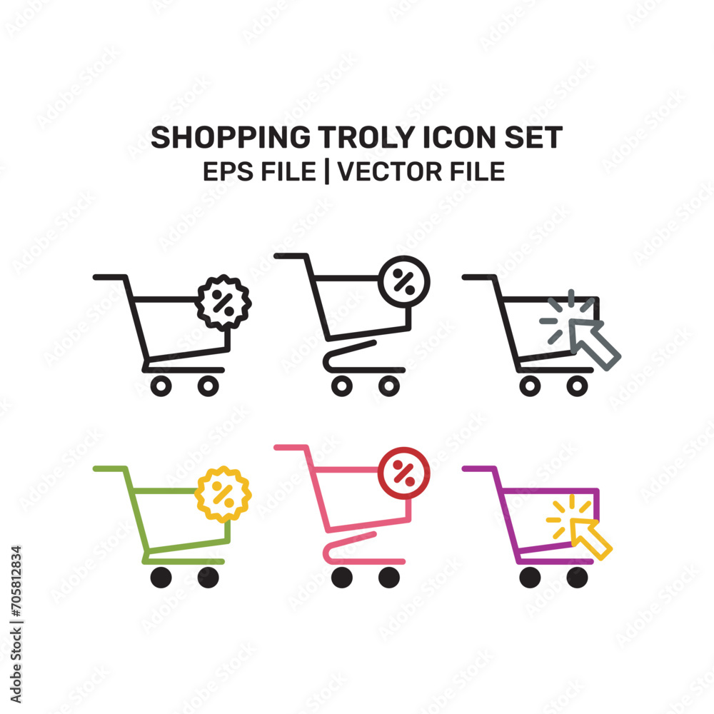 Shopping troly icon line art, cart icon design Shopping troly icon line art, cart icon design