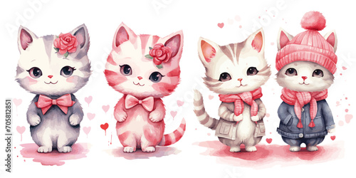 cats with hearts