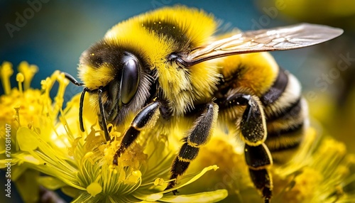 bumble bee on yellow