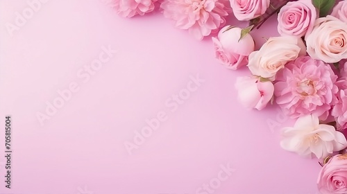 Capturing the Essence of Motherhood  Top View Photo Featuring Fresh Flowers for a Joyful Mother s Day Celebration