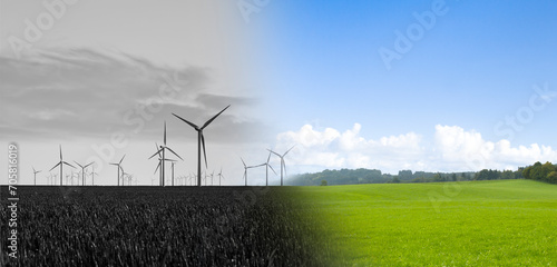 Windkraftnlage kontra Naturlandschaft